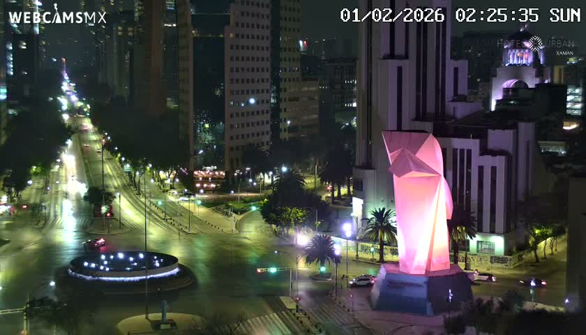 Ciudad de Mexico ,Avenida Paseo de la Reforma Avenue & Torre Caballito (Little Horse Tower) Live Cam -  Cuauhtemoc, Ciudad de Mexico, Mexico
