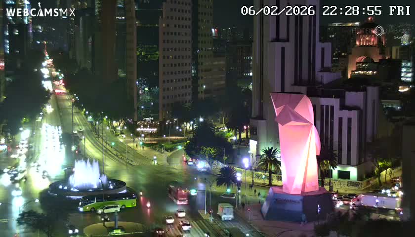 Ciudad de Mexico ,Avenida Paseo de la Reforma Avenue & Torre Caballito (Little Horse Tower) Live Cam -  Cuauhtemoc, Ciudad de Mexico, Mexico