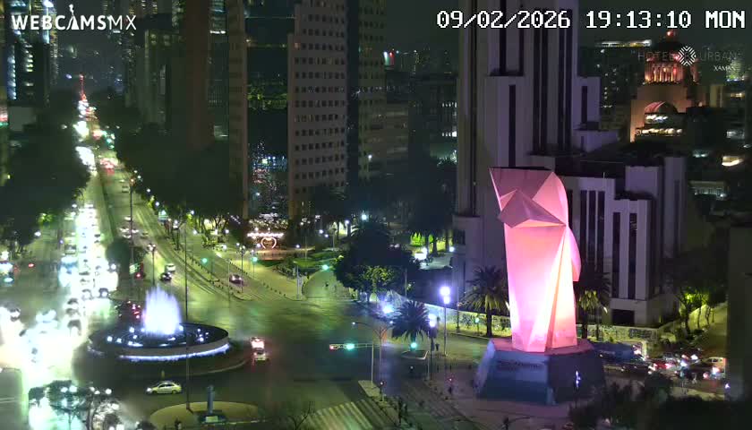 Ciudad de Mexico ,Avenida Paseo de la Reforma Avenue & Torre Caballito (Little Horse Tower) Live Cam -  Cuauhtemoc, Ciudad de Mexico, Mexico