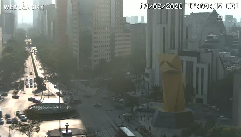 Ciudad de Mexico ,Avenida Paseo de la Reforma Avenue & Torre Caballito (Little Horse Tower) Live Cam -  Cuauhtemoc, Ciudad de Mexico, Mexico
