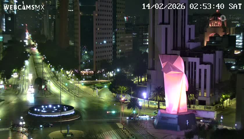 Ciudad de Mexico ,Avenida Paseo de la Reforma Avenue & Torre Caballito (Little Horse Tower) Live Cam -  Cuauhtemoc, Ciudad de Mexico, Mexico