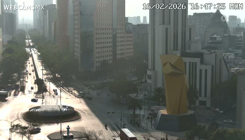 Ciudad de Mexico ,Avenida Paseo de la Reforma Avenue & Torre Caballito (Little Horse Tower) Live Cam -  Cuauhtemoc, Ciudad de Mexico, Mexico