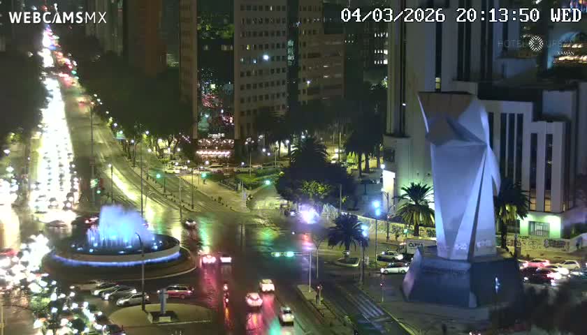Ciudad de Mexico ,Avenida Paseo de la Reforma Avenue & Torre Caballito (Little Horse Tower) Live Cam -  Cuauhtemoc, Ciudad de Mexico, Mexico