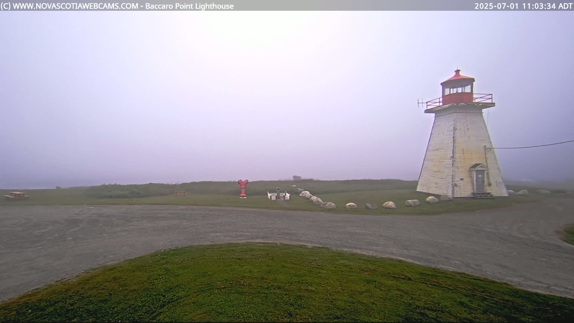 Baccaro Point Lighthouse Live Cam - Barrington, Shelburne, Nova Scotia, Canada