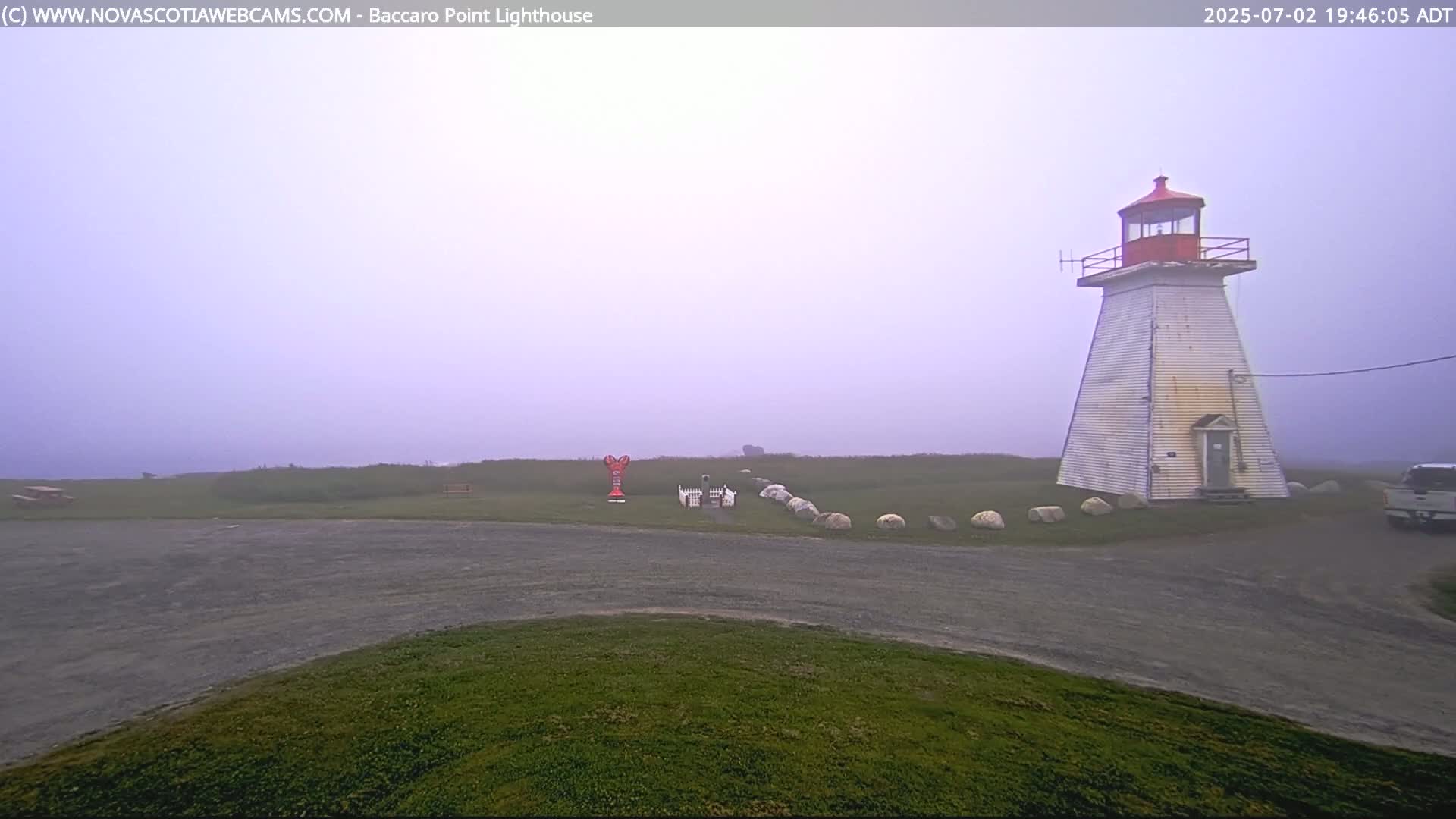 Baccaro Point Lighthouse Live Cam - Barrington, Shelburne, Nova Scotia, Canada