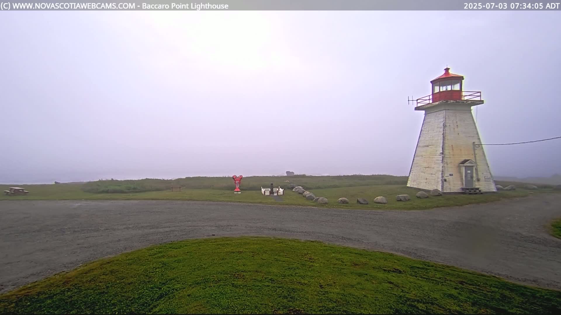 Baccaro Point Lighthouse Live Cam - Barrington, Shelburne, Nova Scotia, Canada