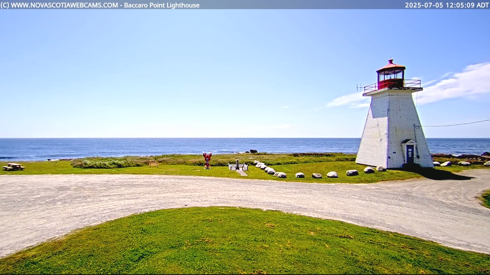 Baccaro Point Lighthouse Live Cam - Barrington, Shelburne, Nova Scotia, Canada