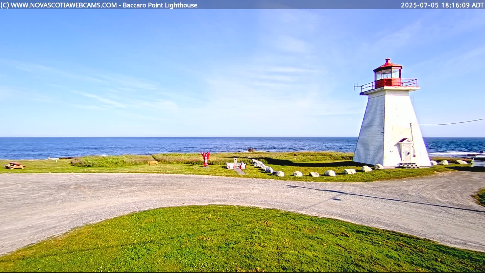 Baccaro Point Lighthouse Live Cam - Barrington, Shelburne, Nova Scotia, Canada