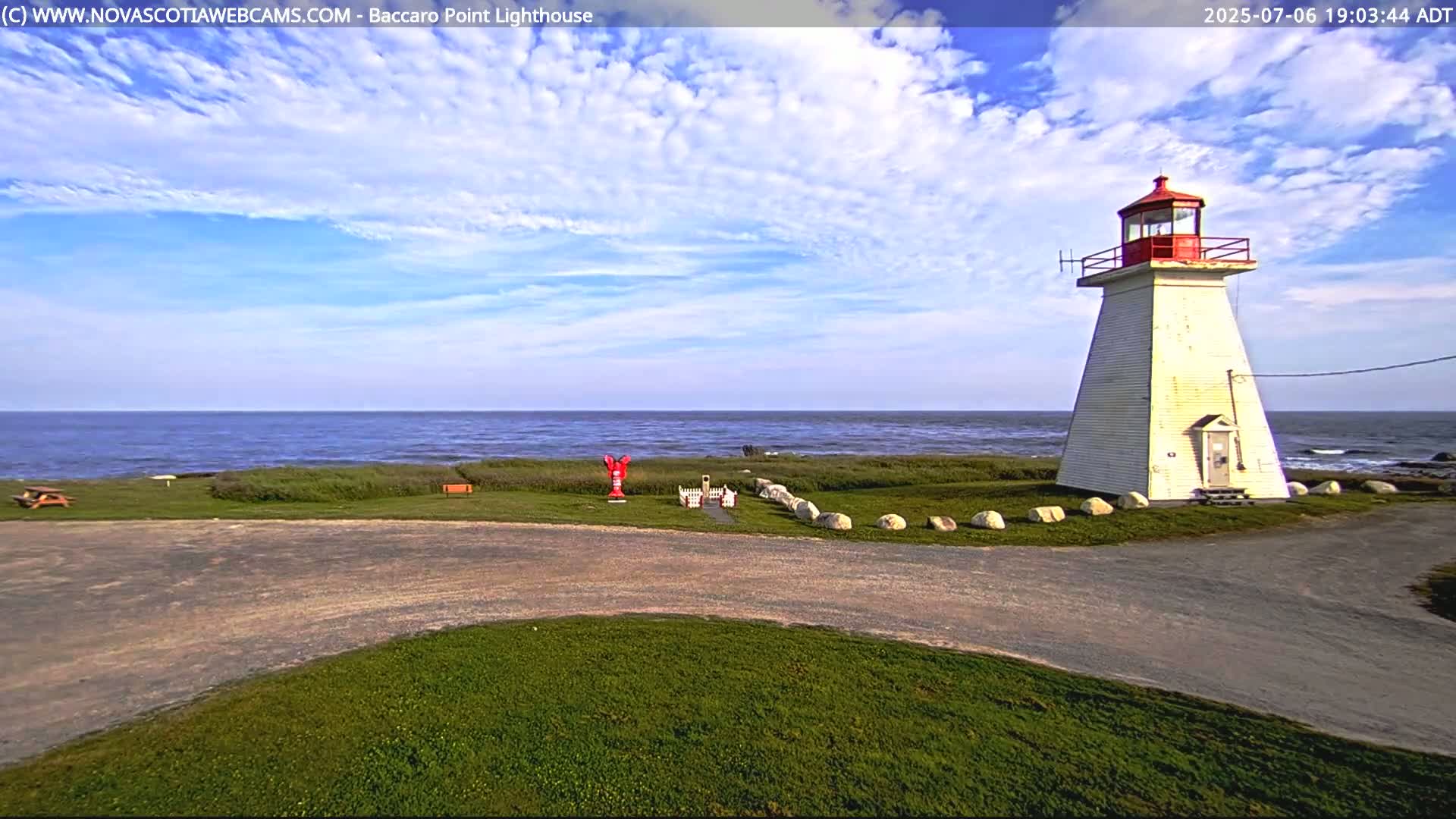 Baccaro Point Lighthouse Live Cam - Barrington, Shelburne, Nova Scotia, Canada