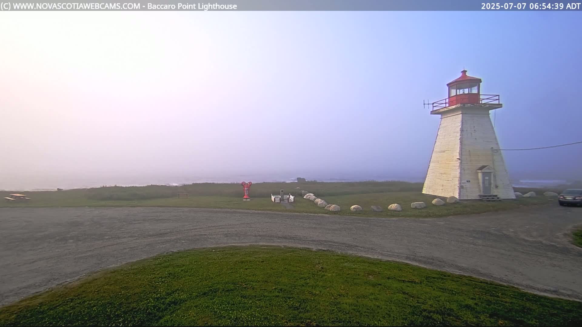Baccaro Point Lighthouse Live Cam - Barrington, Shelburne, Nova Scotia, Canada