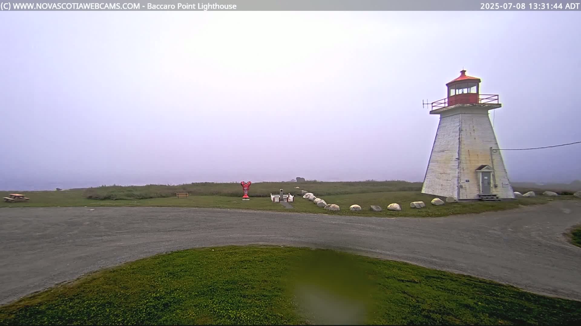 Baccaro Point Lighthouse Live Cam - Barrington, Shelburne, Nova Scotia, Canada