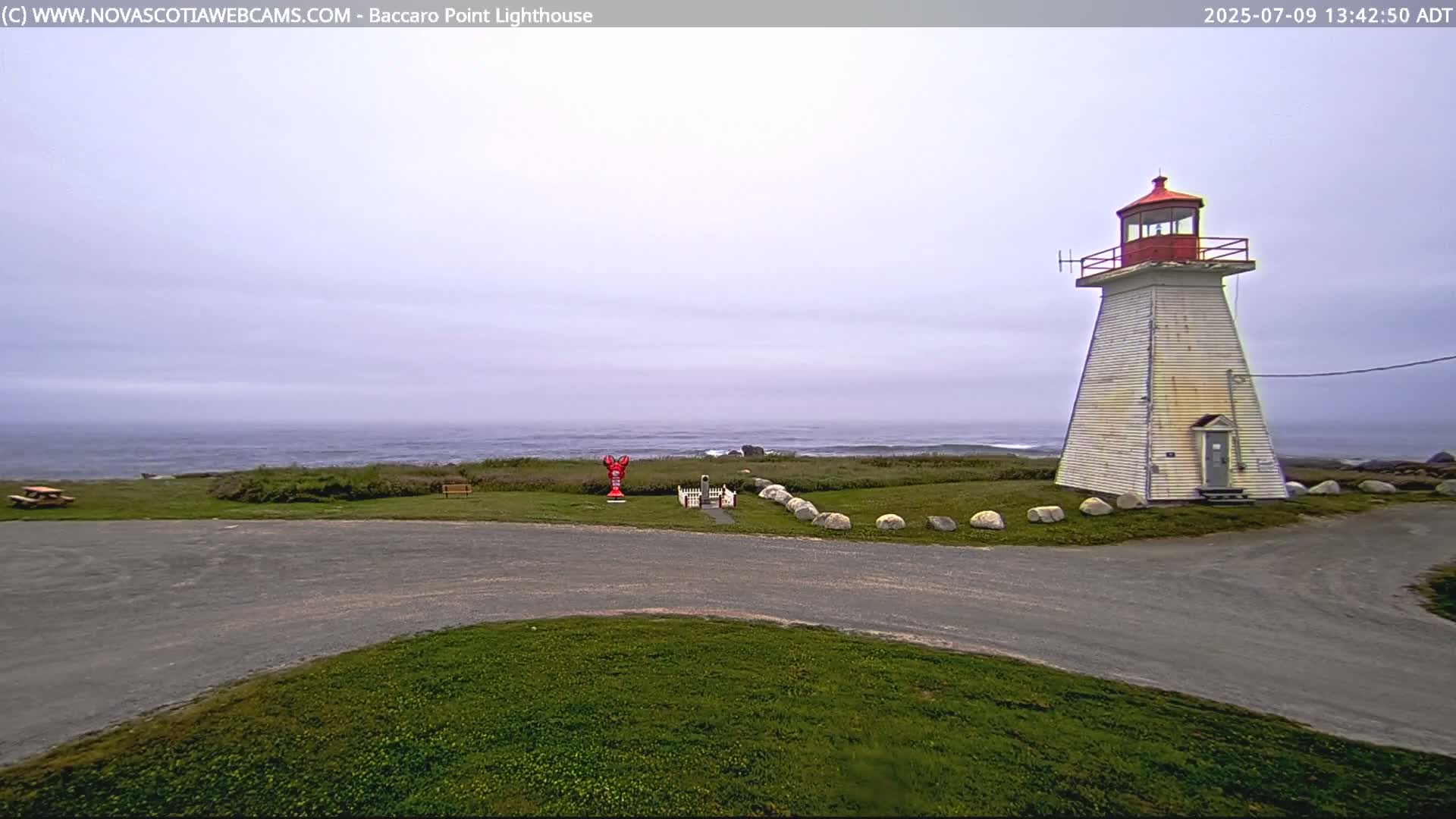 Baccaro Point Lighthouse Live Cam - Barrington, Shelburne, Nova Scotia, Canada