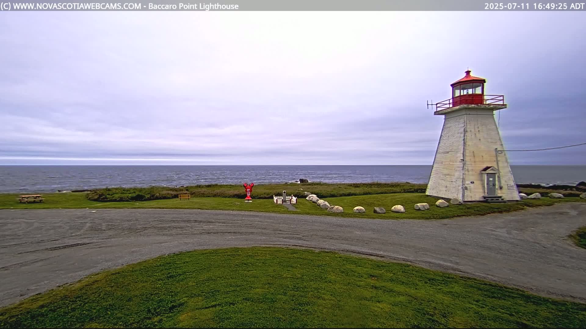 Baccaro Point Lighthouse Live Cam - Barrington, Shelburne, Nova Scotia, Canada
