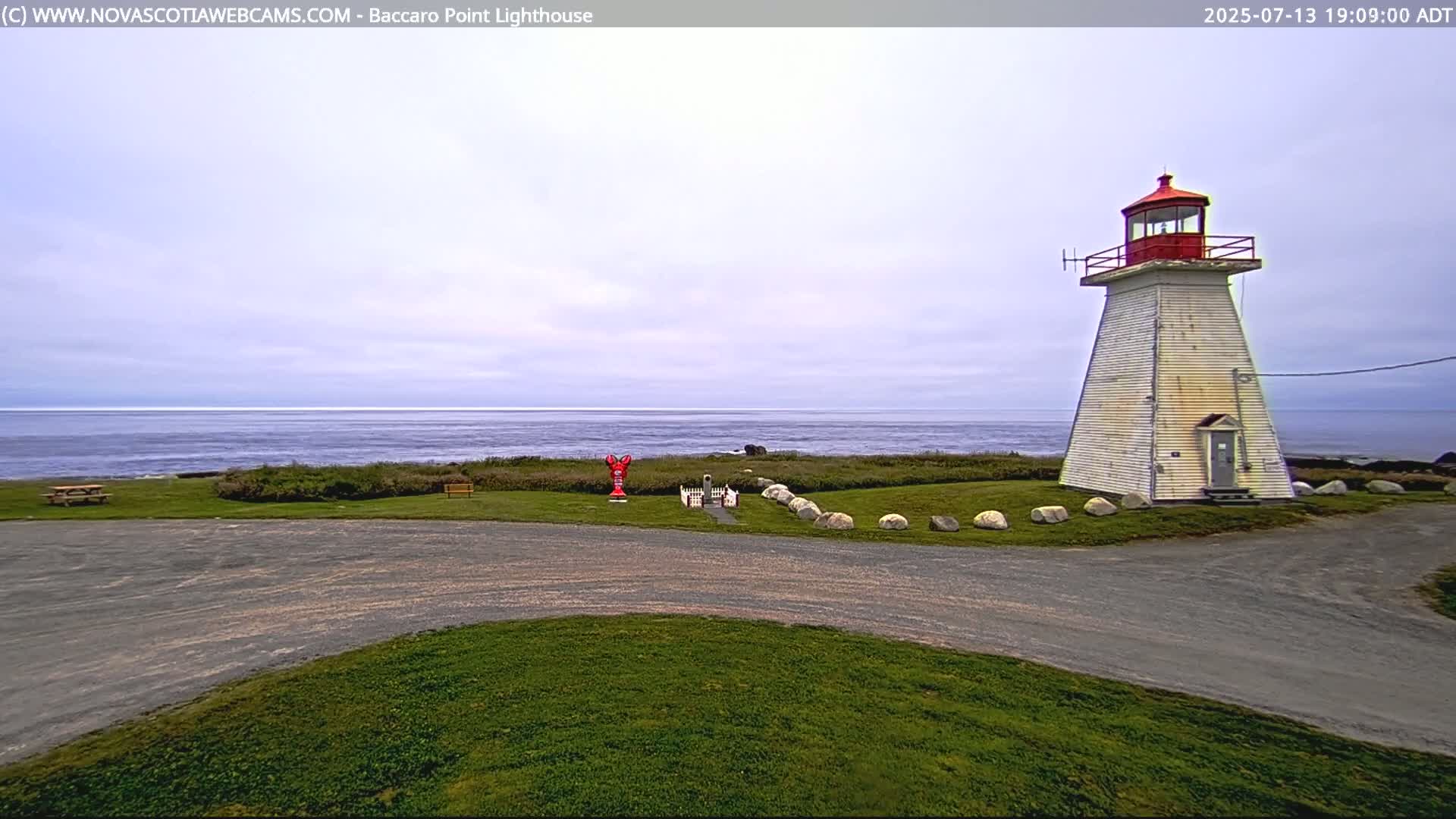Baccaro Point Lighthouse Live Cam - Barrington, Shelburne, Nova Scotia, Canada