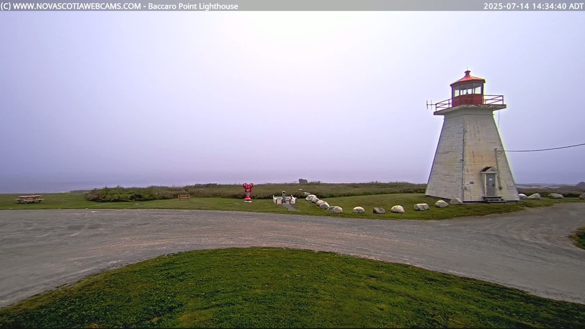 Baccaro Point Lighthouse Live Cam - Barrington, Shelburne, Nova Scotia, Canada