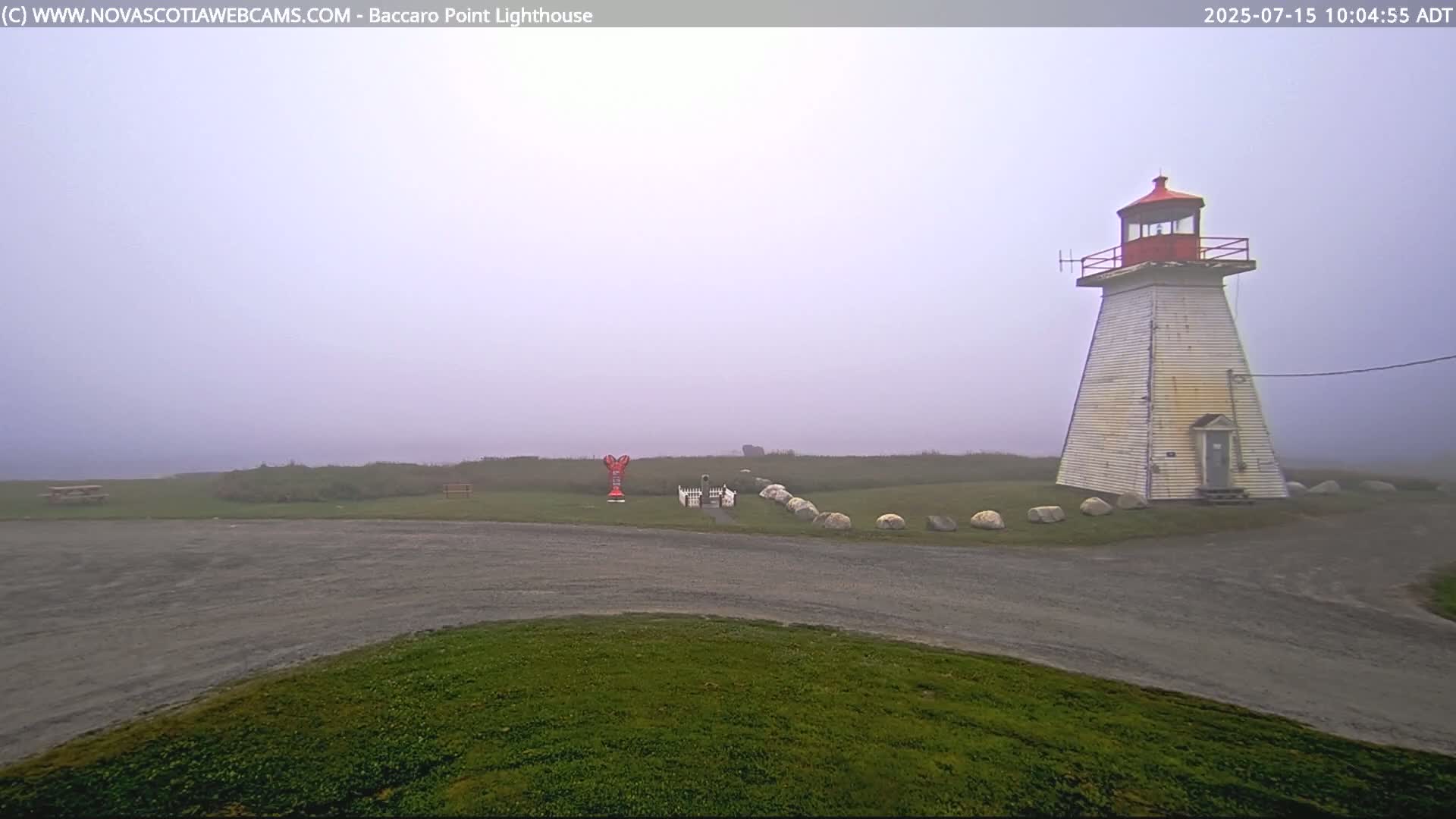 Baccaro Point Lighthouse Live Cam - Barrington, Shelburne, Nova Scotia, Canada