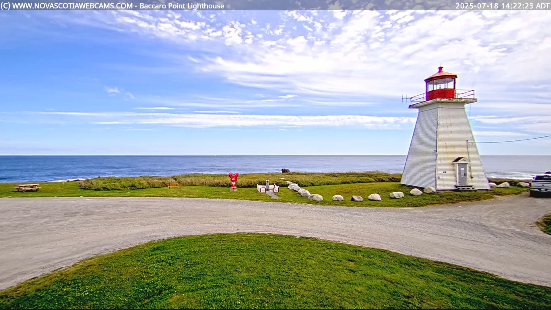 Baccaro Point Lighthouse Live Cam - Barrington, Shelburne, Nova Scotia, Canada