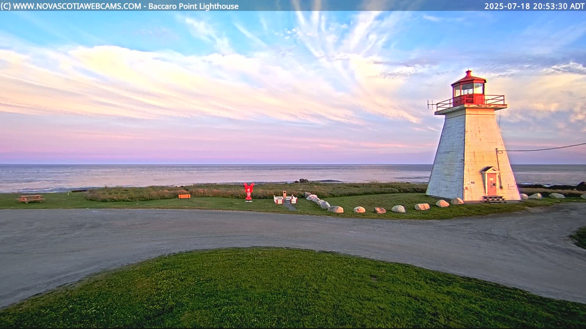 Baccaro Point Lighthouse Live Cam - Barrington, Shelburne, Nova Scotia, Canada