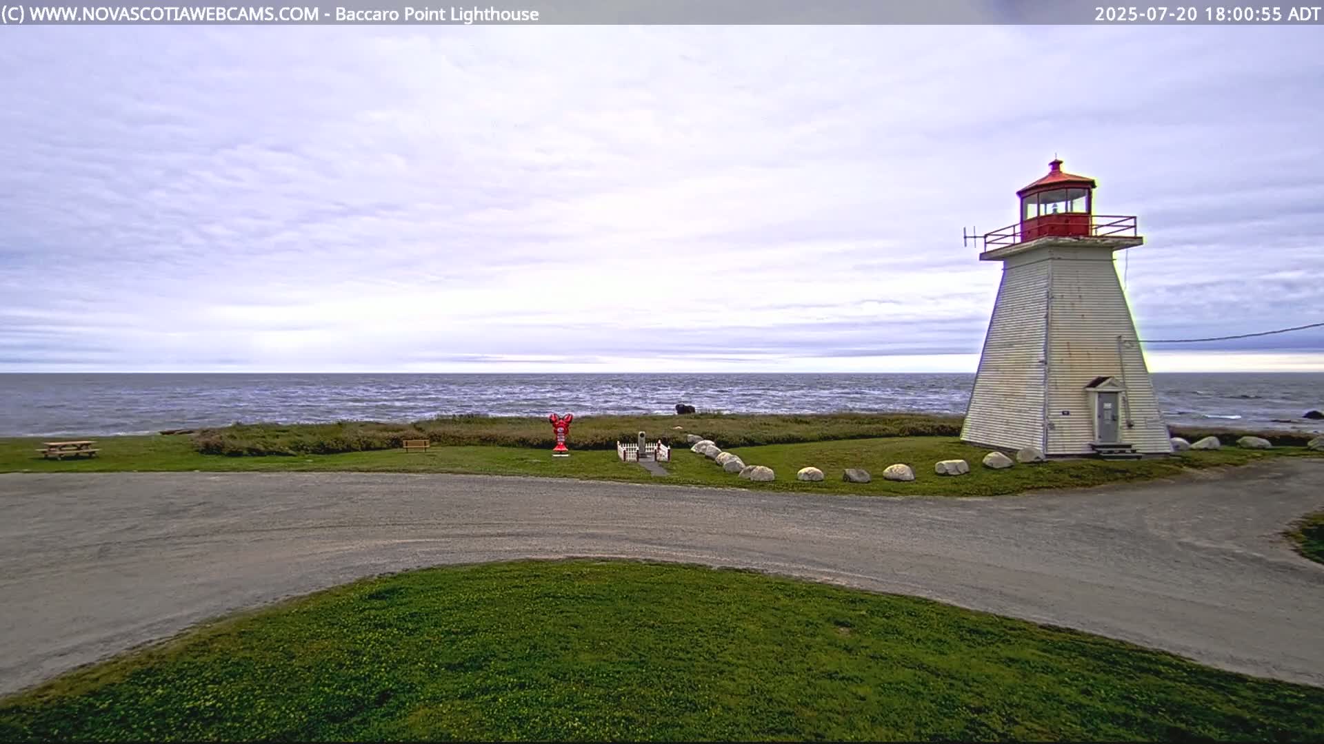 Baccaro Point Lighthouse Live Cam - Barrington, Shelburne, Nova Scotia, Canada