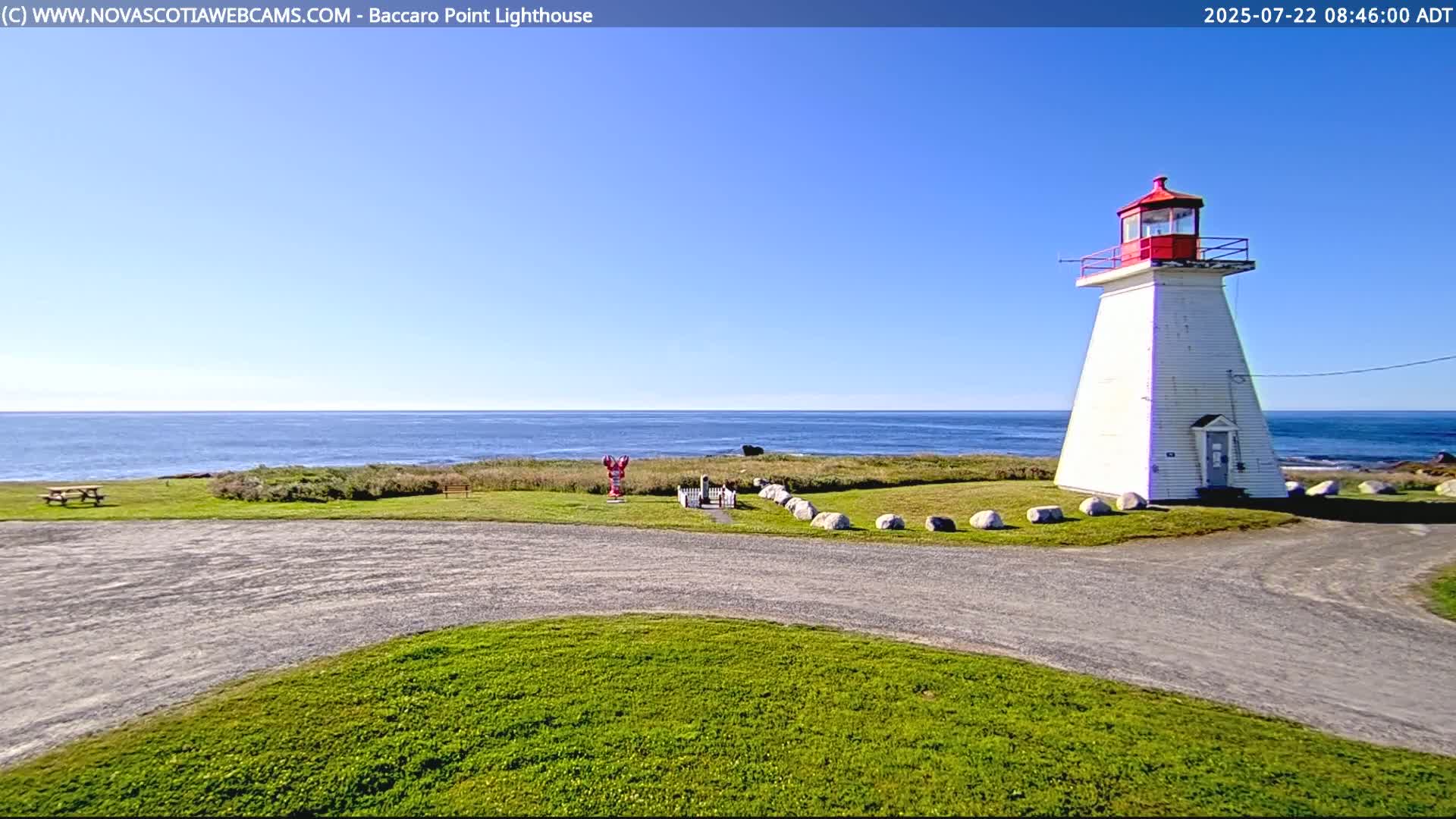 Baccaro Point Lighthouse Live Cam - Barrington, Shelburne, Nova Scotia, Canada