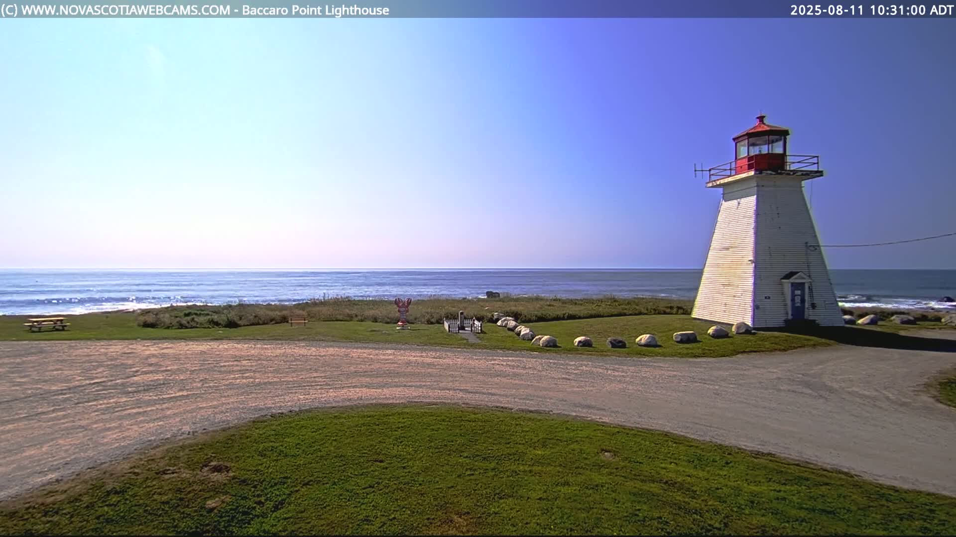 Baccaro Point Lighthouse Live Cam - Barrington, Shelburne, Nova Scotia, Canada