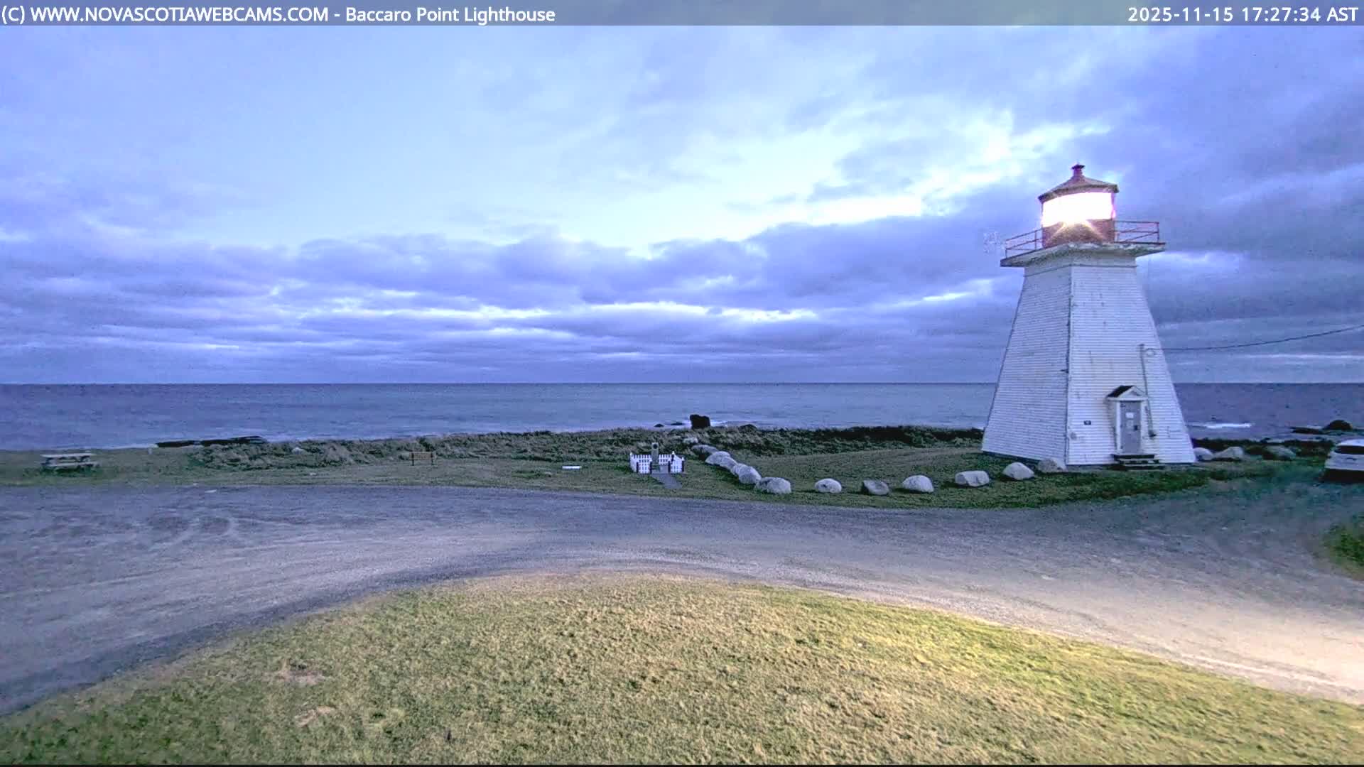 Baccaro Point Lighthouse Live Cam - Barrington, Shelburne, Nova Scotia, Canada