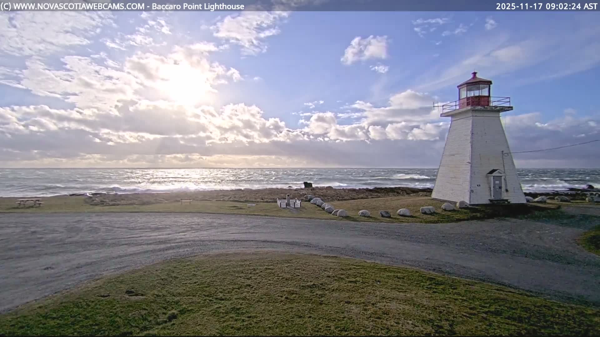 Baccaro Point Lighthouse Live Cam - Barrington, Shelburne, Nova Scotia, Canada