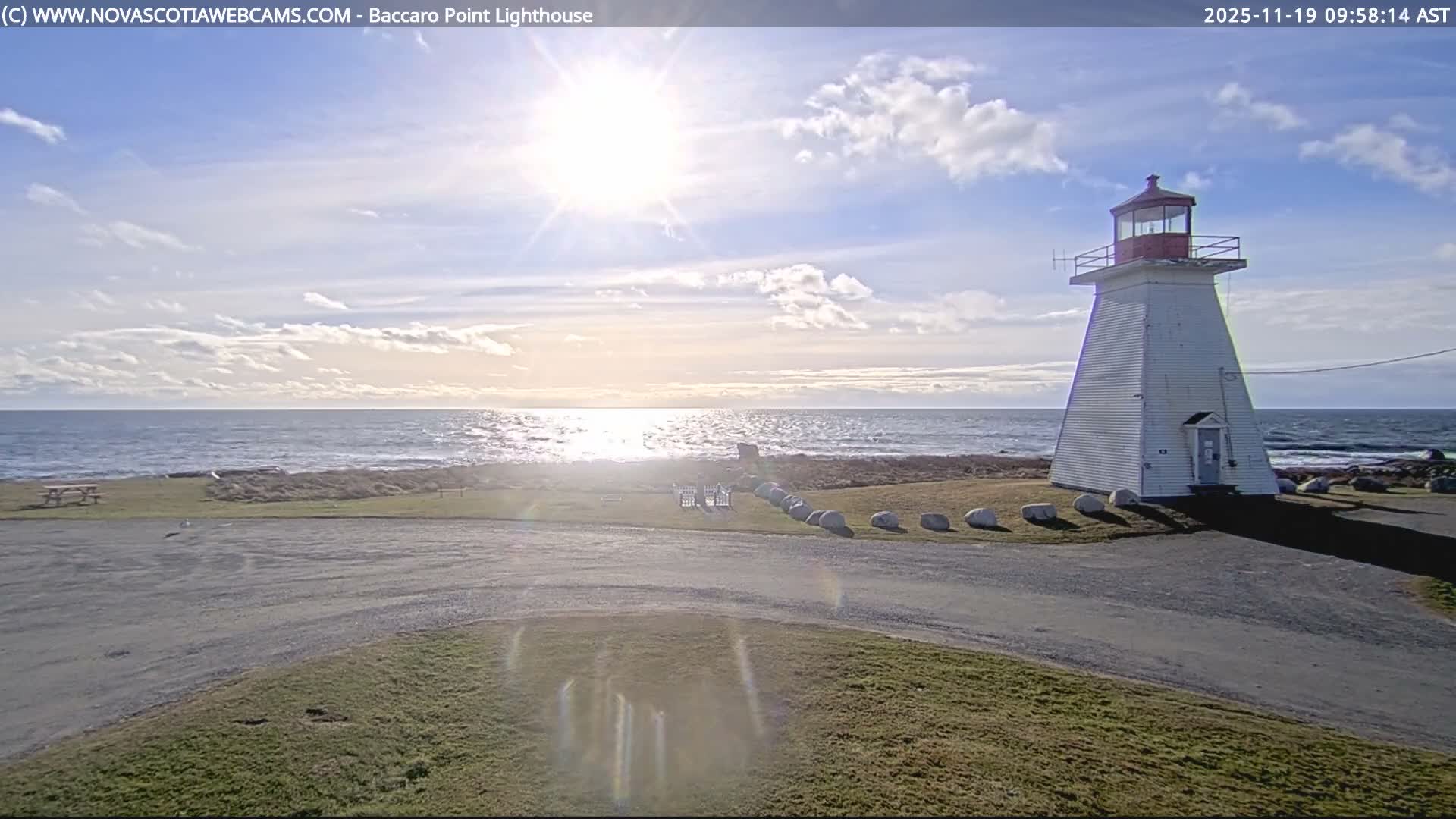 Baccaro Point Lighthouse Live Cam - Barrington, Shelburne, Nova Scotia, Canada