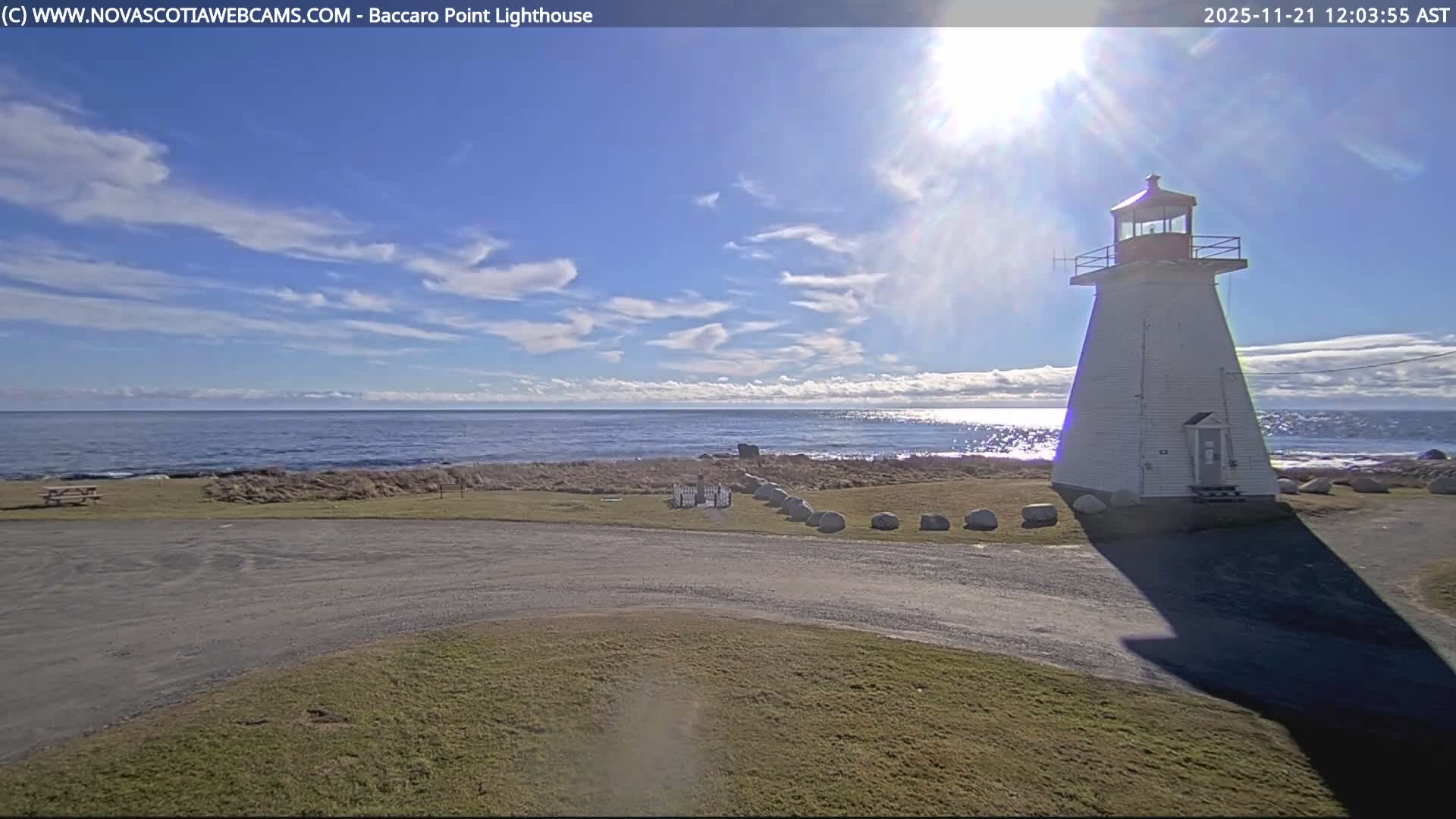 Baccaro Point Lighthouse Live Cam - Barrington, Shelburne, Nova Scotia, Canada