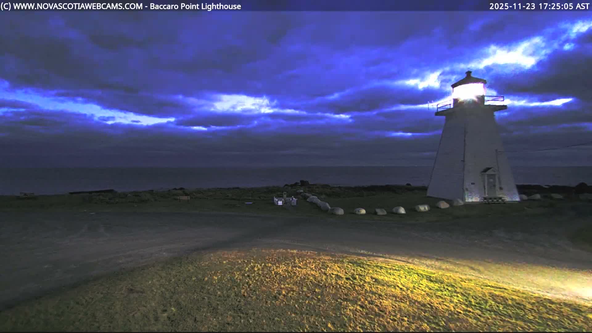 Baccaro Point Lighthouse Live Cam - Barrington, Shelburne, Nova Scotia, Canada