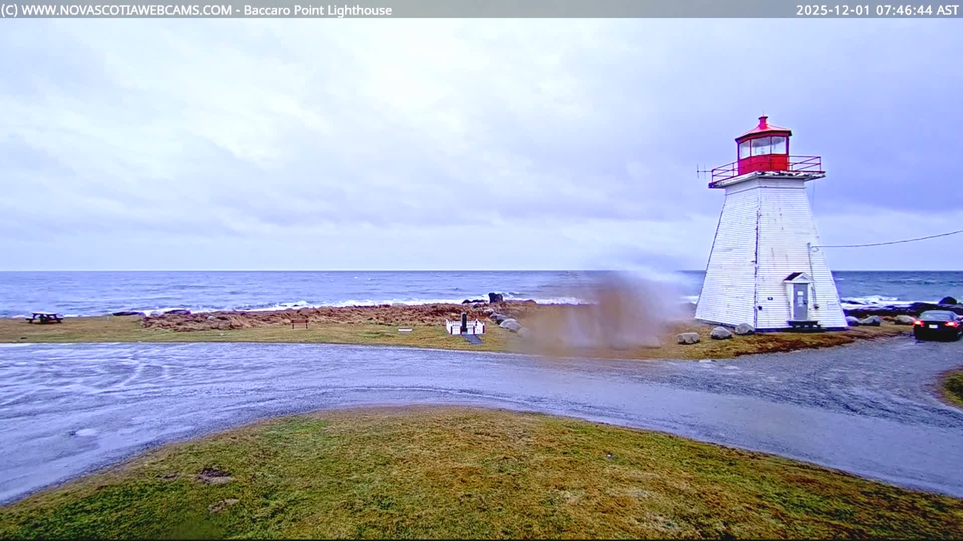 Baccaro Point Lighthouse Live Cam - Barrington, Shelburne, Nova Scotia, Canada