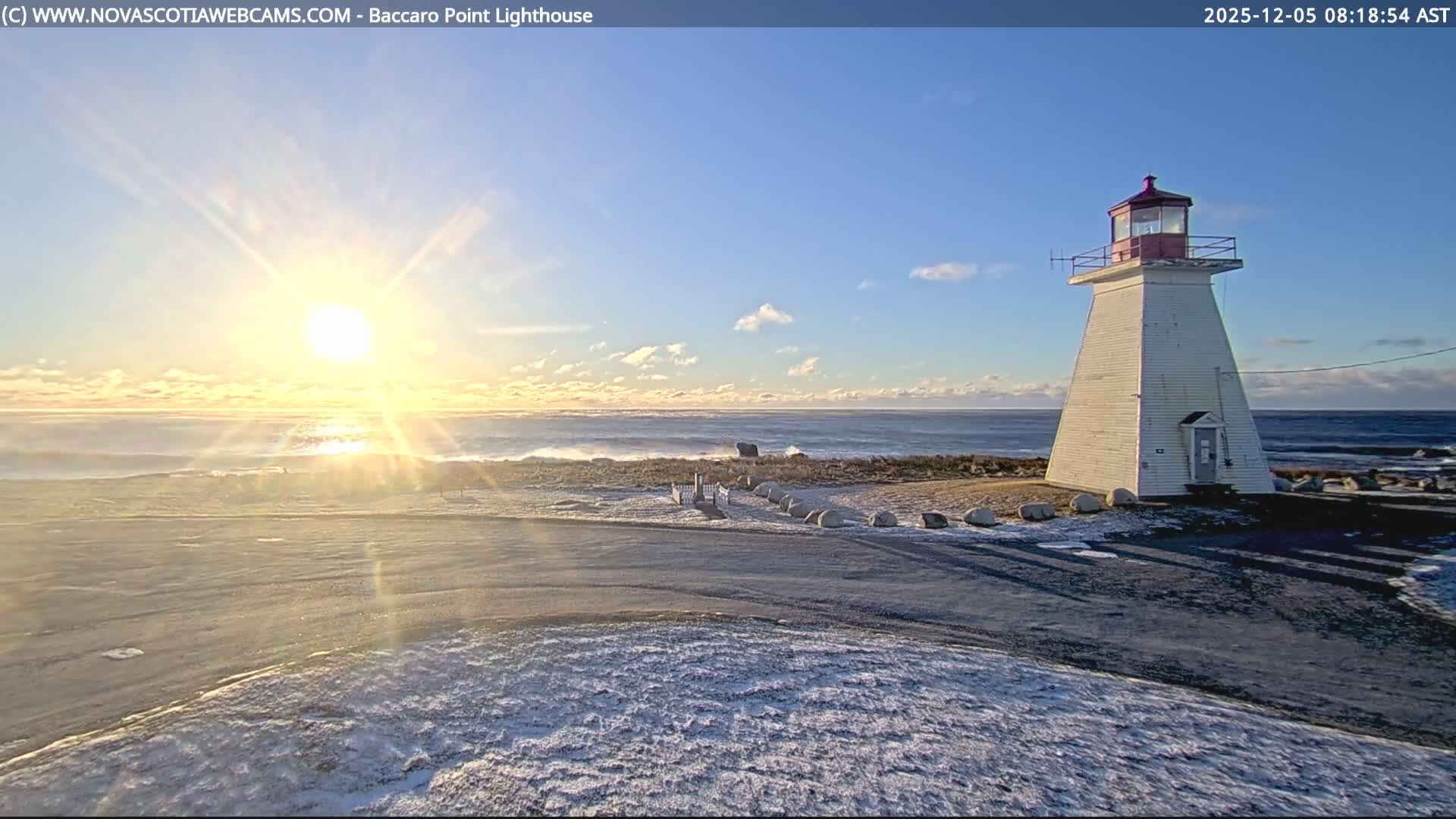Baccaro Point Lighthouse Live Cam - Barrington, Shelburne, Nova Scotia, Canada