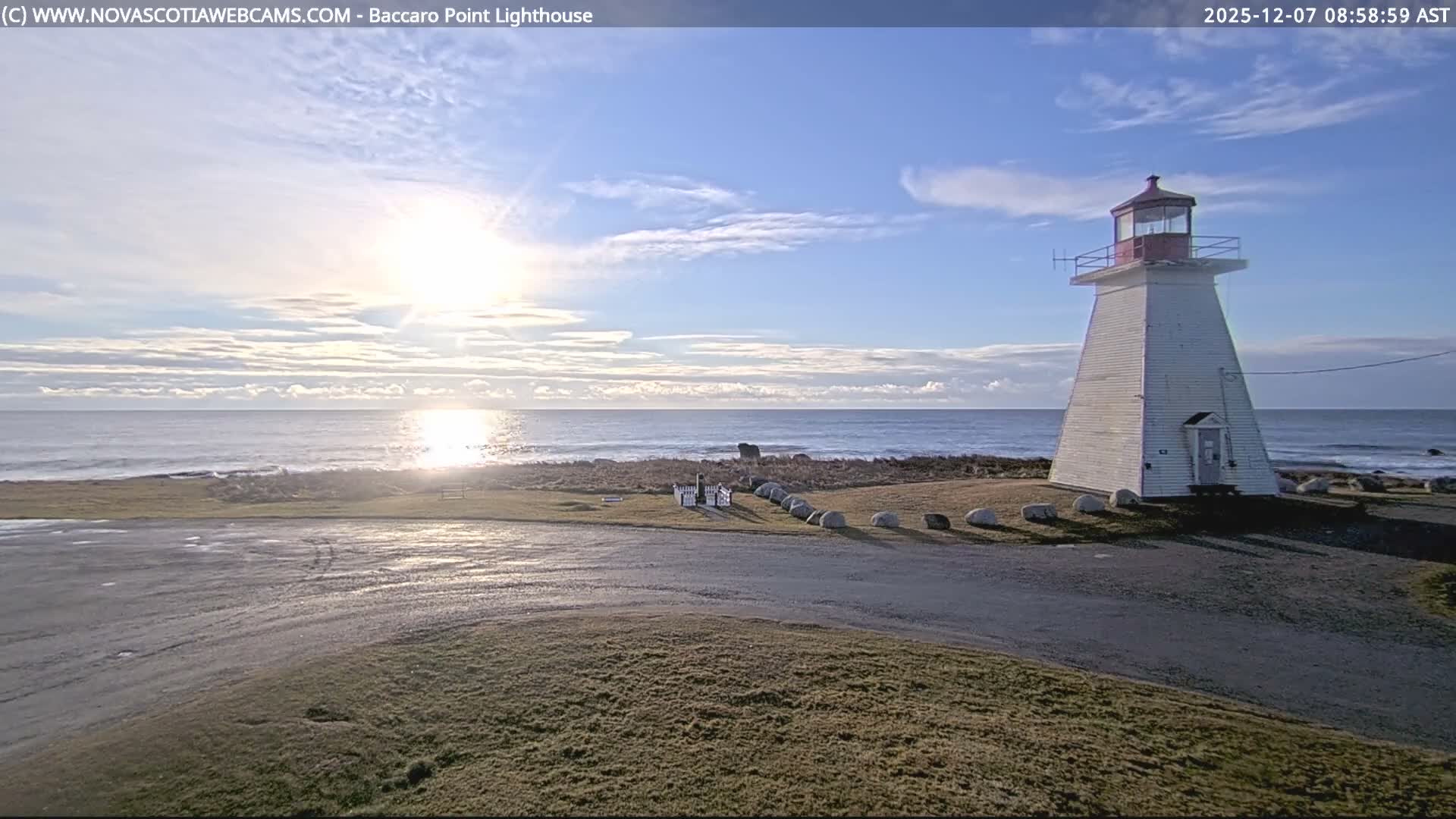 Baccaro Point Lighthouse Live Cam - Barrington, Shelburne, Nova Scotia, Canada