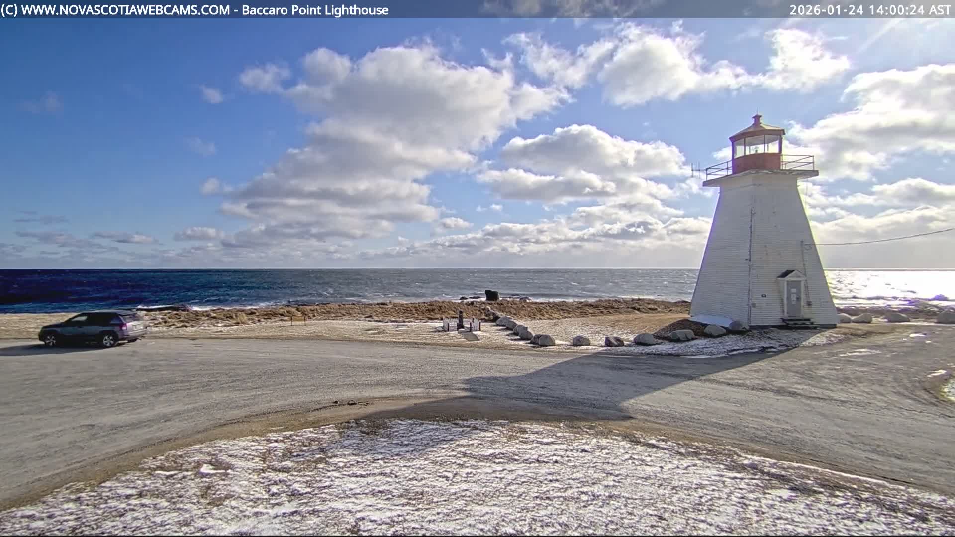 Baccaro Point Lighthouse Live Cam - Barrington, Shelburne, Nova Scotia, Canada