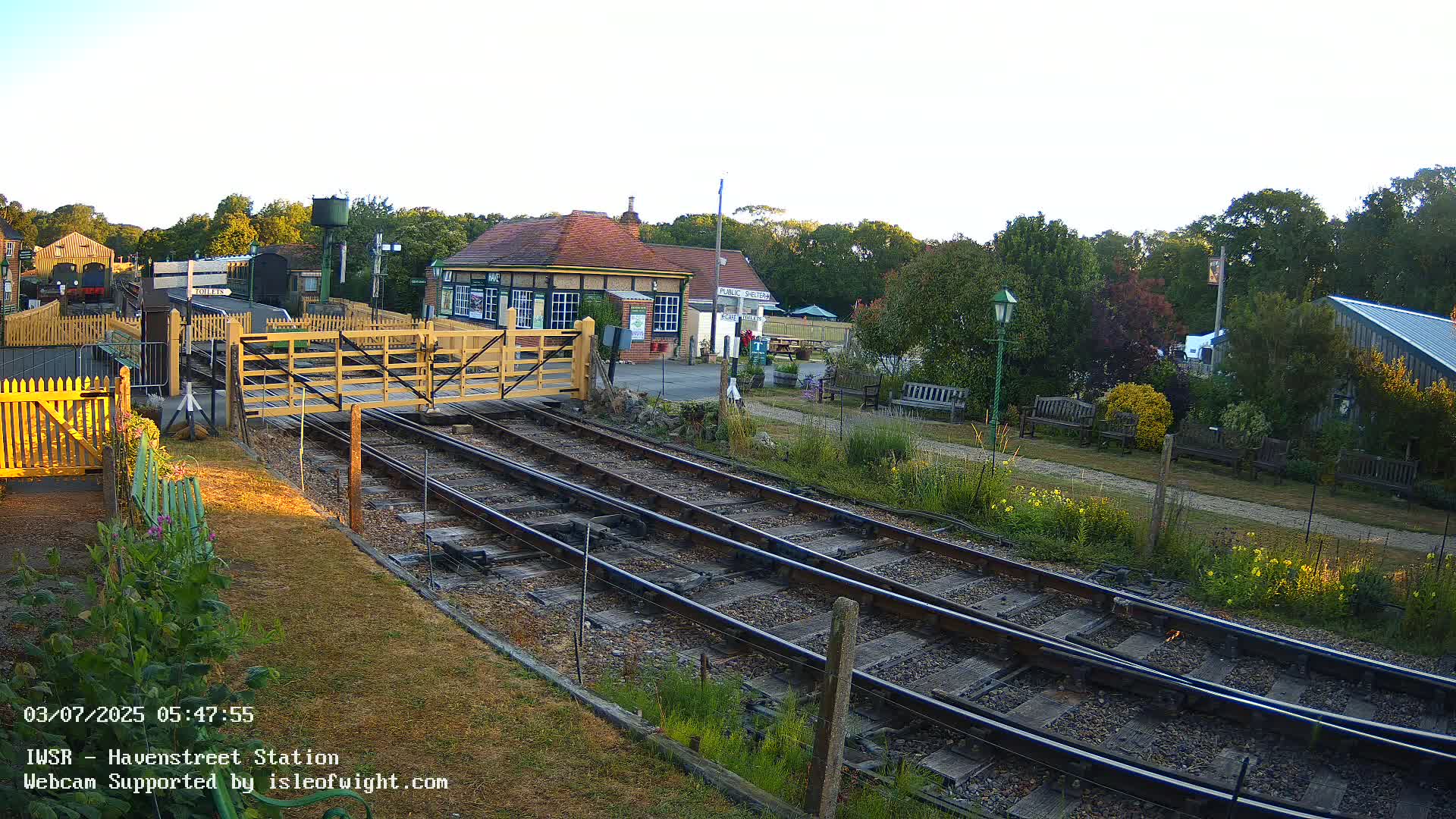 Isle of Wight Steam Railway, Havenstreet Train Station Live Cam - Havenstreet & Ashey, Isle of Wight, Southeast, England, United Kingdom