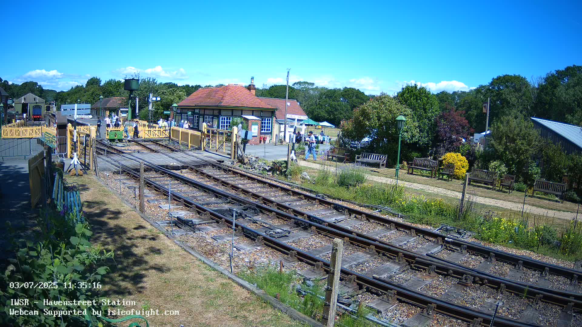 Isle of Wight Steam Railway, Havenstreet Train Station Live Cam - Havenstreet & Ashey, Isle of Wight, Southeast, England, United Kingdom