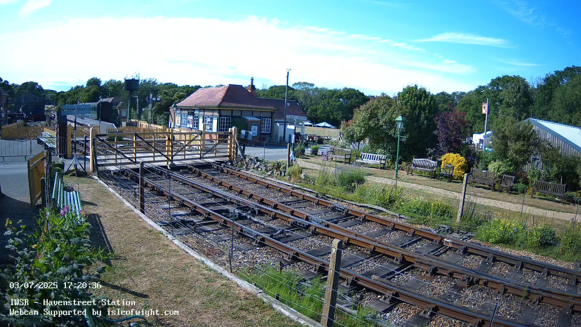 Isle of Wight Steam Railway, Havenstreet Train Station Live Cam - Havenstreet & Ashey, Isle of Wight, Southeast, England, United Kingdom