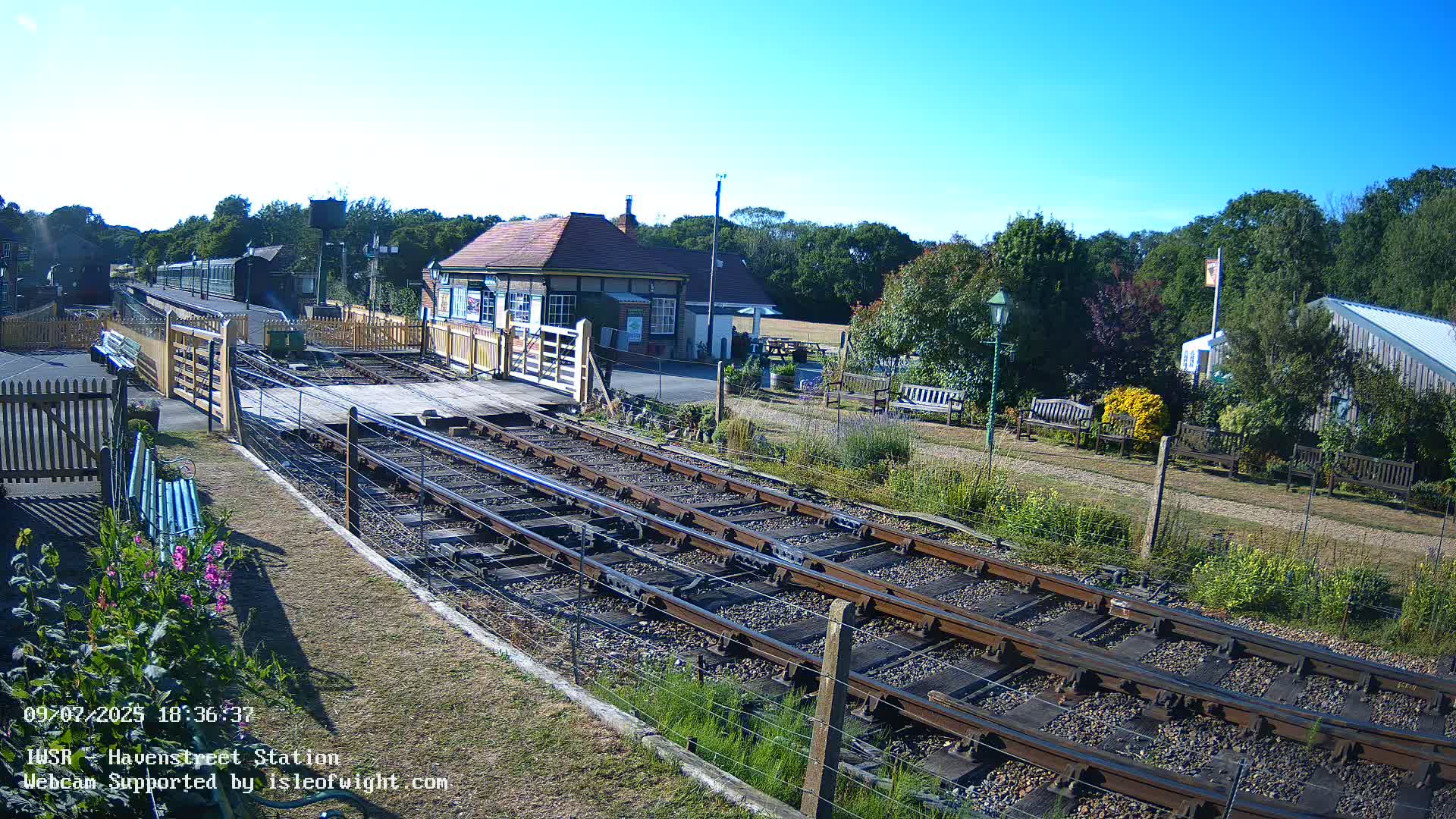 Isle of Wight Steam Railway, Havenstreet Train Station Live Cam - Havenstreet & Ashey, Isle of Wight, Southeast, England, United Kingdom