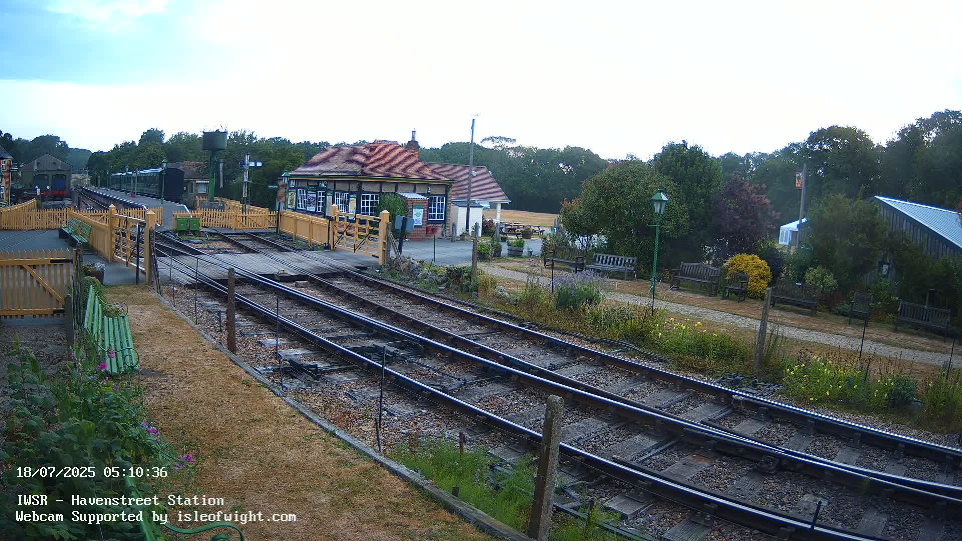Isle of Wight Steam Railway, Havenstreet Train Station Live Cam - Havenstreet & Ashey, Isle of Wight, Southeast, England, United Kingdom