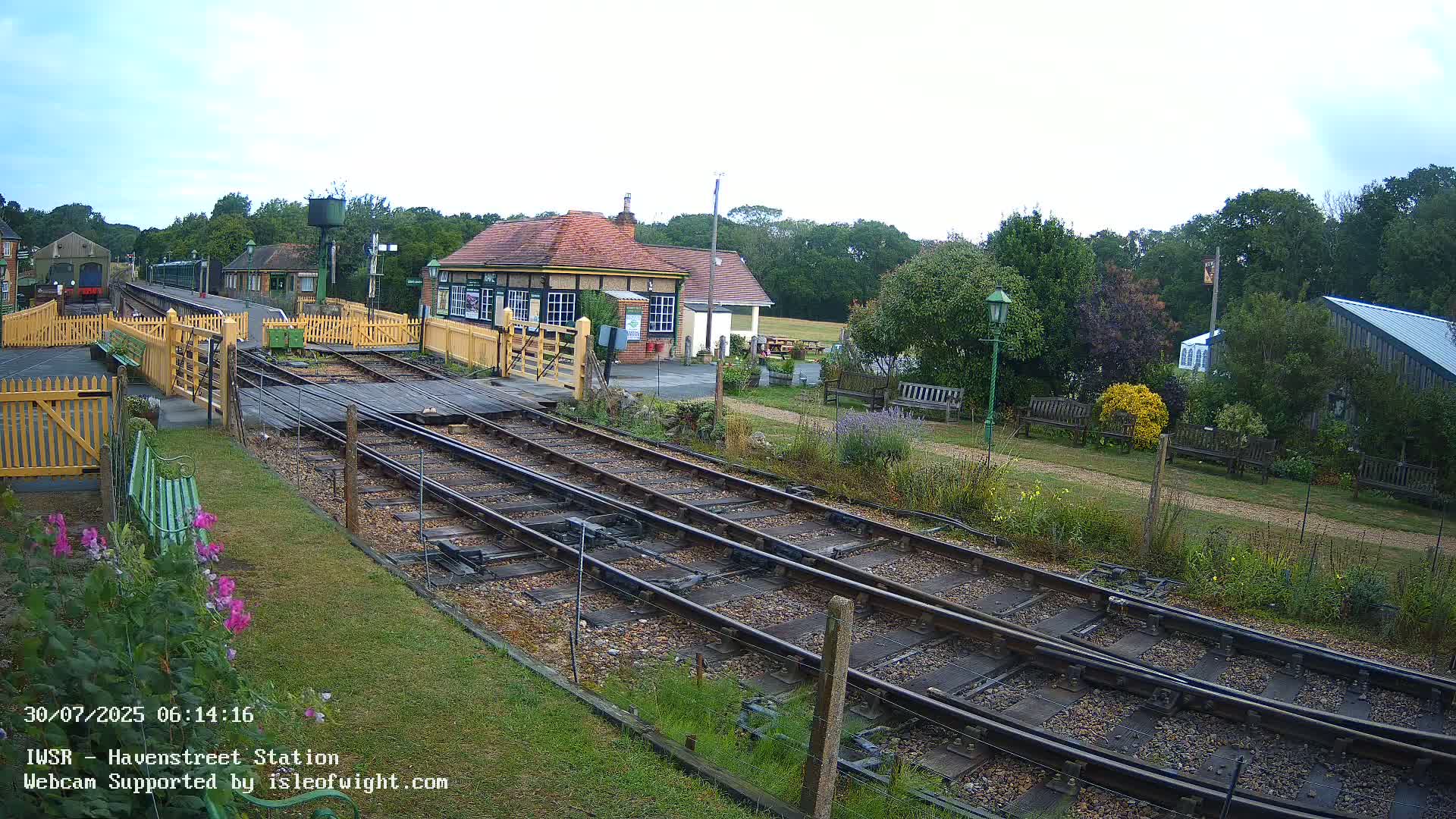 Isle of Wight Steam Railway, Havenstreet Train Station Live Cam - Havenstreet & Ashey, Isle of Wight, Southeast, England, United Kingdom