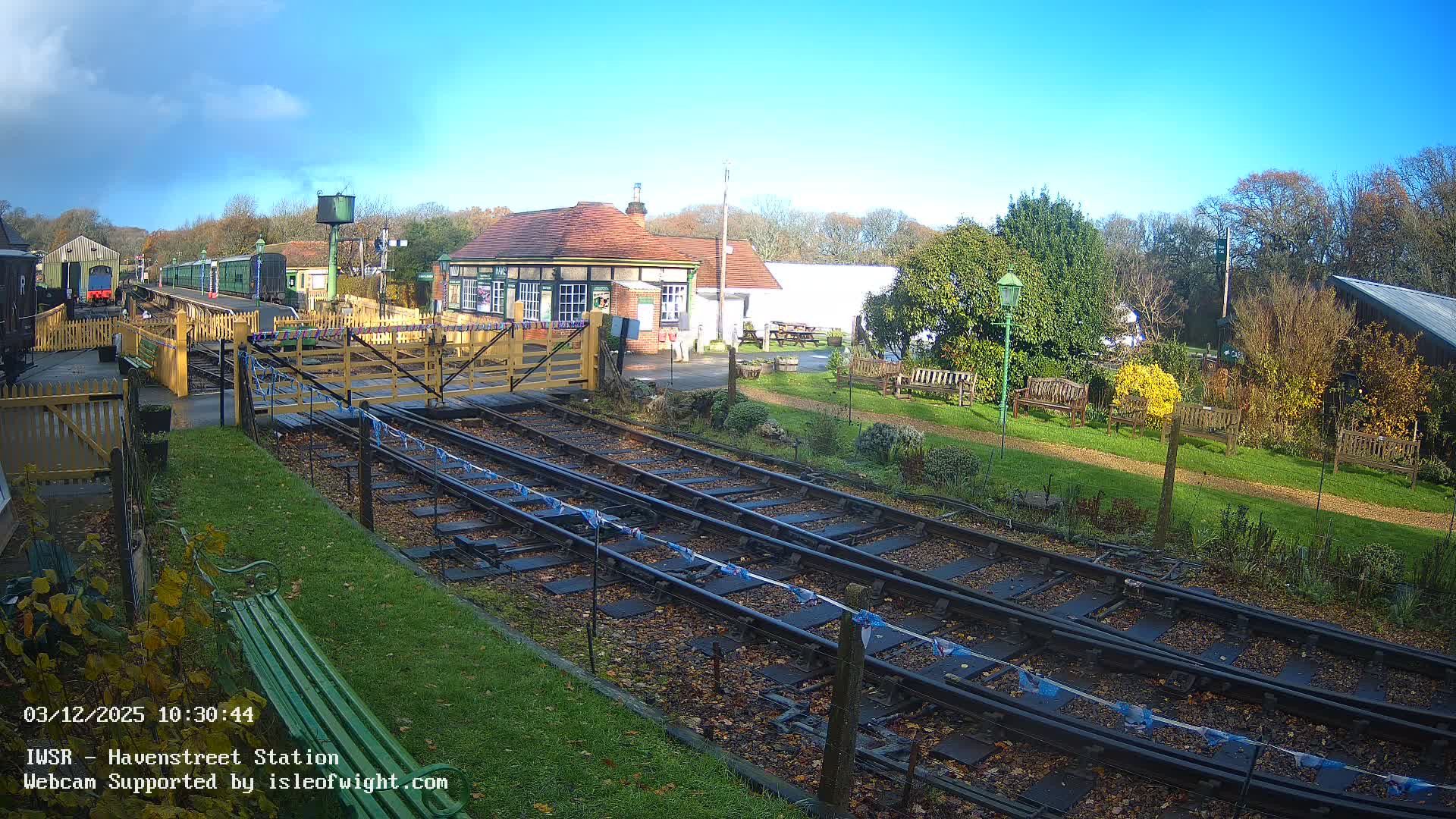 Isle of Wight Steam Railway, Havenstreet Train Station Live Cam - Havenstreet & Ashey, Isle of Wight, Southeast, England, United Kingdom
