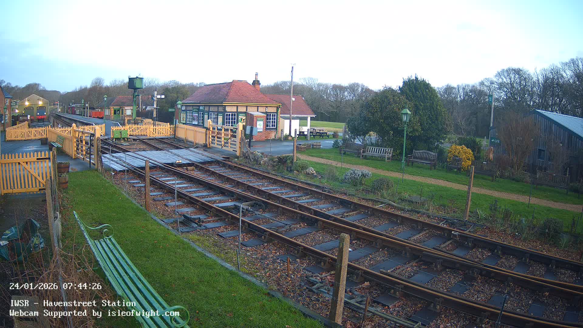 Isle of Wight Steam Railway, Havenstreet Train Station Live Cam - Havenstreet & Ashey, Isle of Wight, Southeast, England, United Kingdom