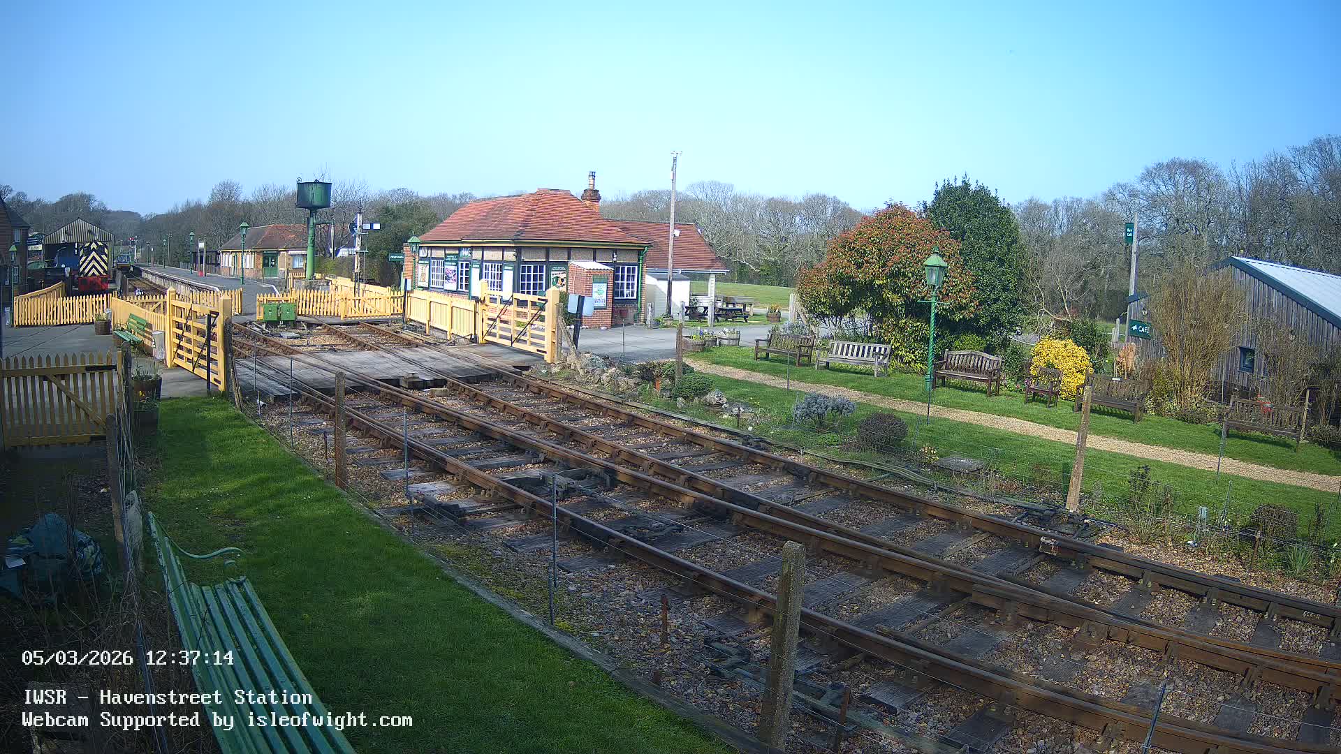 Isle of Wight Steam Railway, Havenstreet Train Station Live Cam - Havenstreet & Ashey, Isle of Wight, Southeast, England, United Kingdom
