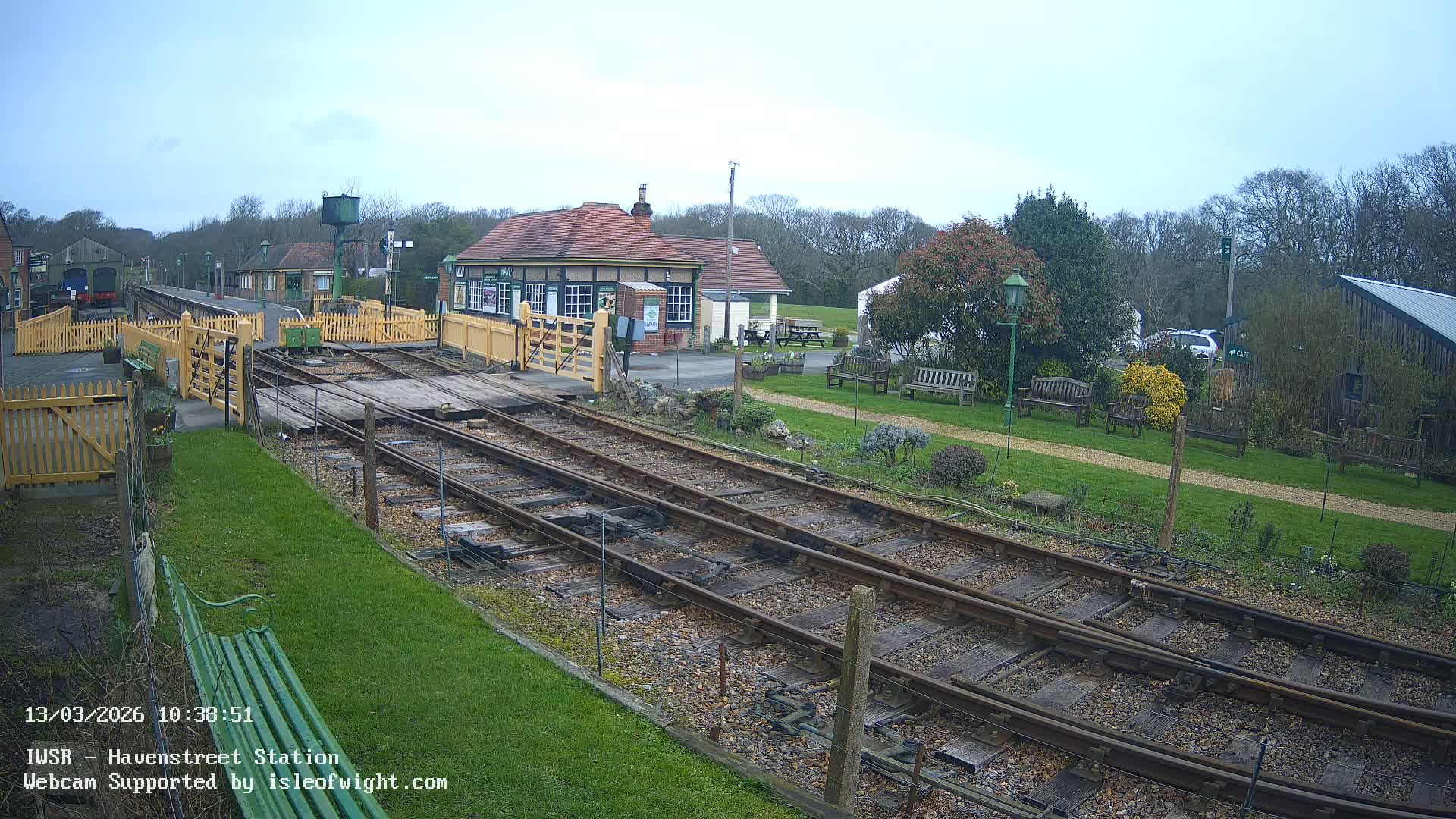 Isle of Wight Steam Railway, Havenstreet Train Station Live Cam - Havenstreet & Ashey, Isle of Wight, Southeast, England, United Kingdom