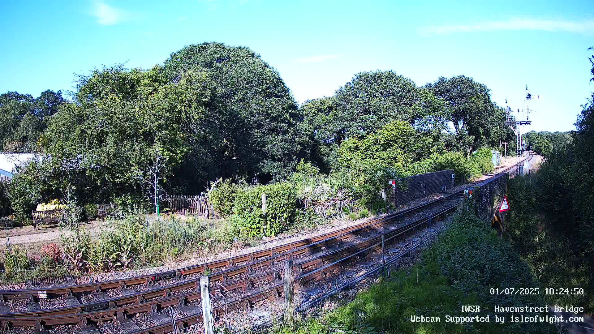 Isle of Wight Steam Railway, Havenstreet Railway Bridge Live Cam - Havenstreet & Ashey, Isle of Wight, Southeast, England, United Kingdom