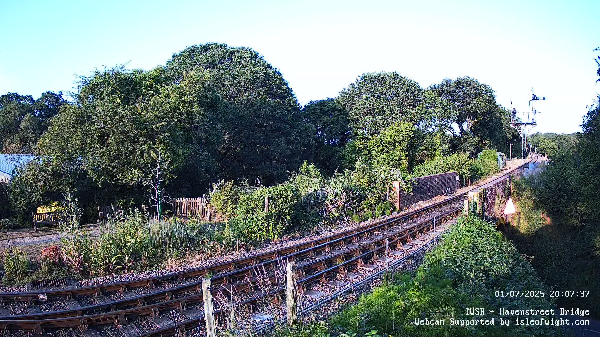 Isle of Wight Steam Railway, Havenstreet Railway Bridge Live Cam - Havenstreet & Ashey, Isle of Wight, Southeast, England, United Kingdom