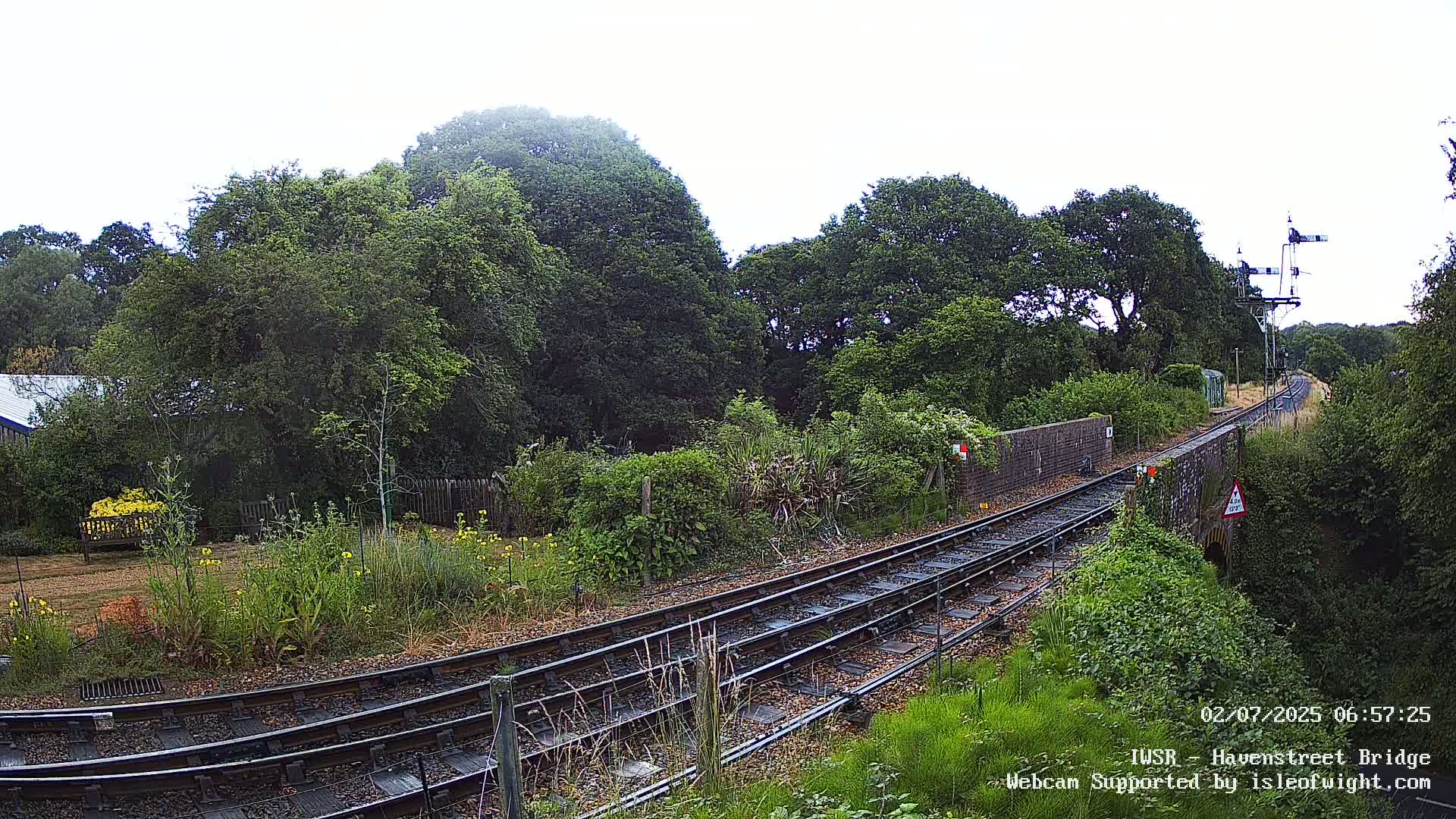Isle of Wight Steam Railway, Havenstreet Railway Bridge Live Cam - Havenstreet & Ashey, Isle of Wight, Southeast, England, United Kingdom