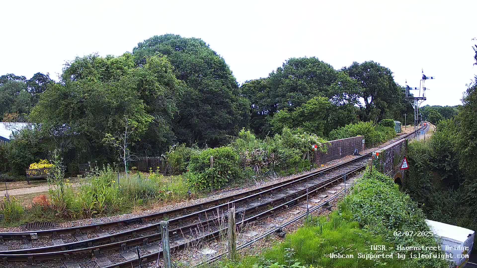 Isle of Wight Steam Railway, Havenstreet Railway Bridge Live Cam - Havenstreet & Ashey, Isle of Wight, Southeast, England, United Kingdom