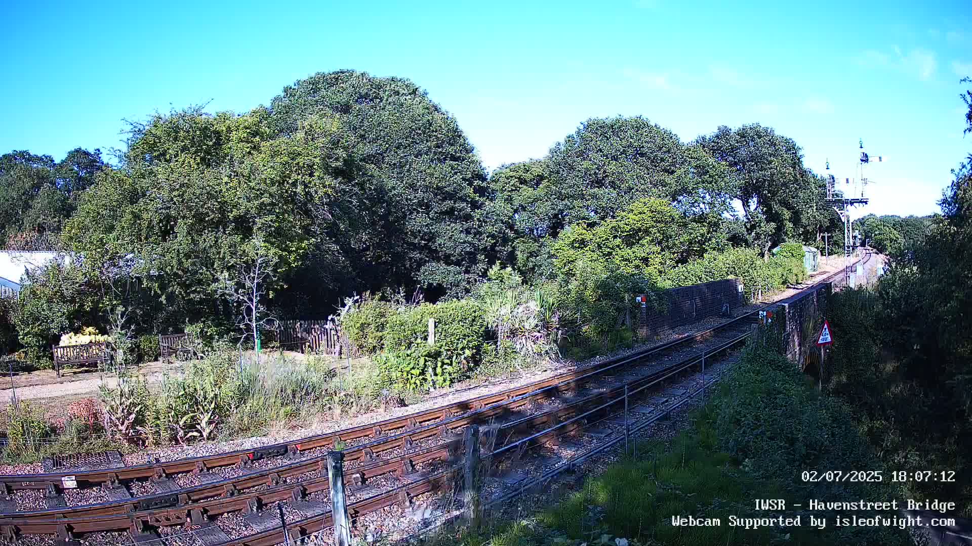 Isle of Wight Steam Railway, Havenstreet Railway Bridge Live Cam - Havenstreet & Ashey, Isle of Wight, Southeast, England, United Kingdom