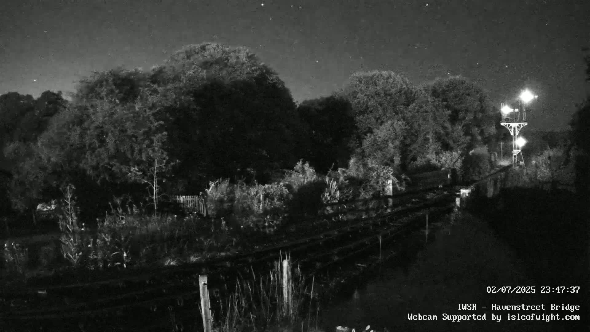 Isle of Wight Steam Railway, Havenstreet Railway Bridge Live Cam - Havenstreet & Ashey, Isle of Wight, Southeast, England, United Kingdom